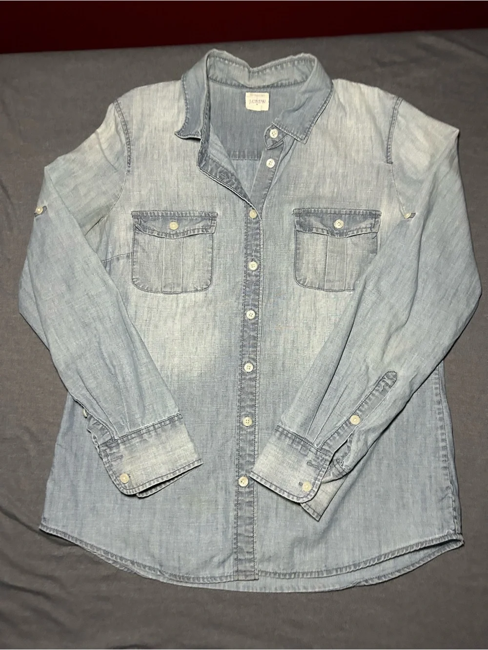 J. Crew Light Blue Denim Button-Down Shirt